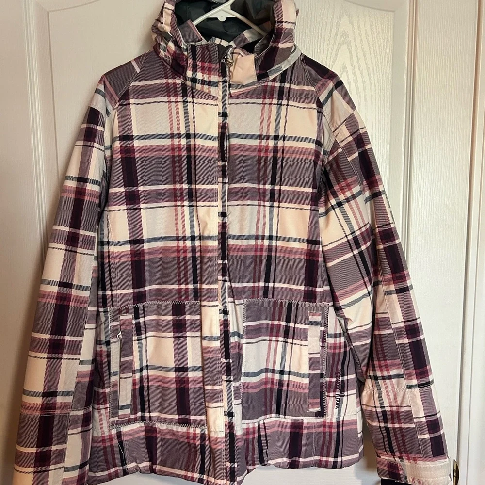 🏂 Women’s Powder Room Plaid Hooded snowboarding Jacket 🏂 - Picture 1 of 7